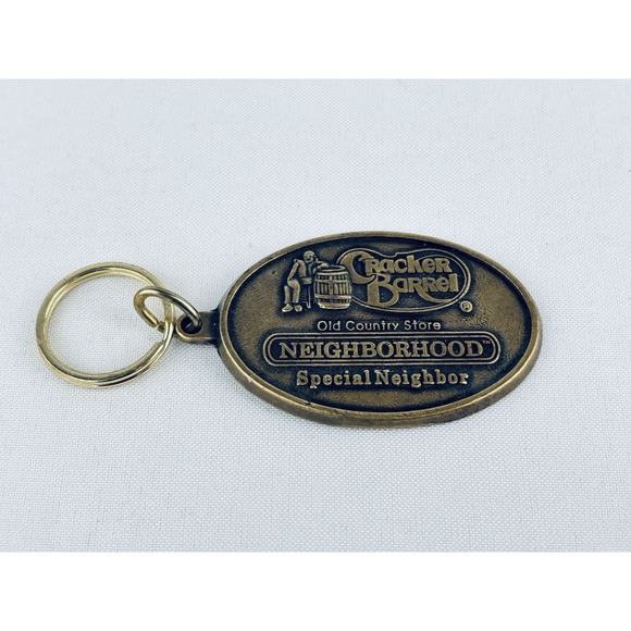 Cracker Barrel Other - Cracker Barrel Neighborhood Special Neighbor Metal Keychain Brass Country